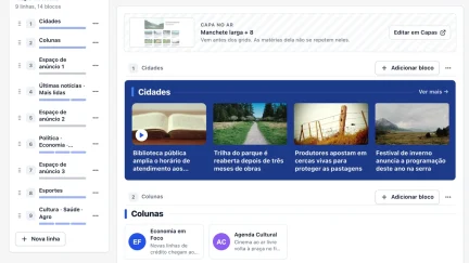 Portal de notícia não é blog